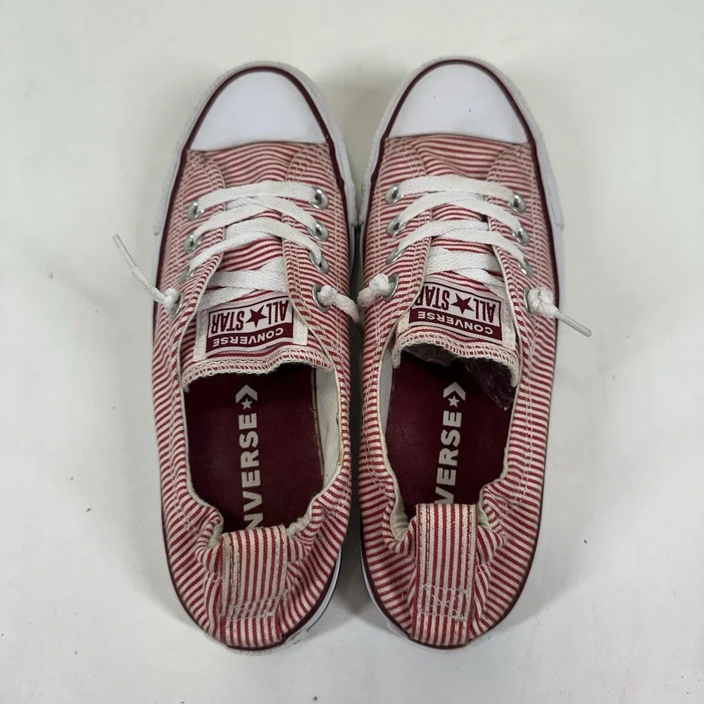 Converse Chuck Taylor All Star Shoreline Slip Red Striped Sneakers Womens Size 7